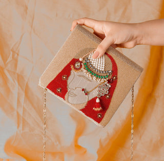Multicolor dulhan clutch