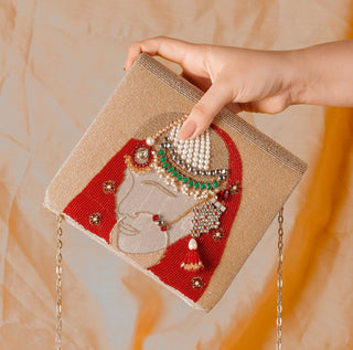 Multicolor dulhan clutch