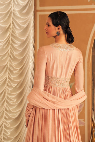 Pink naqsh hunar anarkali set