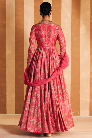 Pink yaqoob hunar anarkali set