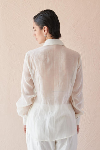 Shirt Contemporary Wear - Ivory Moon Ripple by The Loom Art