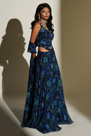 Lehenga Set Indian Wedding - Blue Inara Lehenga by Kiyohra