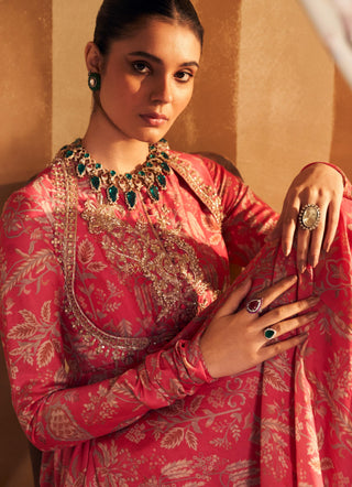 Pink yaqoob hunar anarkali set