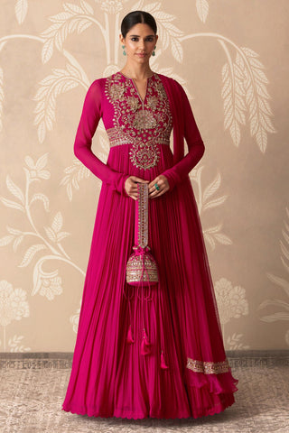 Georgette Anarkali for Indian Wedding – Pink Georgette Anarkali by Ridhi Mehra