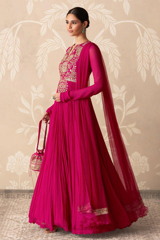 Georgette Anarkali for Indian Wedding – Pink Georgette Anarkali by Ridhi Mehra