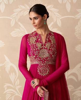 Georgette Anarkali for Indian Wedding – Pink Georgette Anarkali by Ridhi Mehra