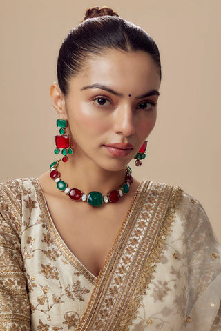 Choker Set Contemporary Wear Deepika Multicolor Jewelry by Vivinia by Vidhi Mehra