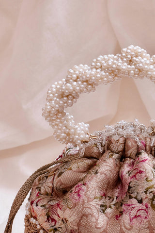 Pink elora bucket potli