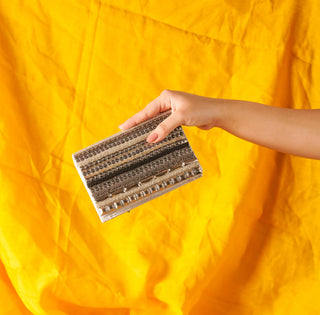 Silver sequcee clutch