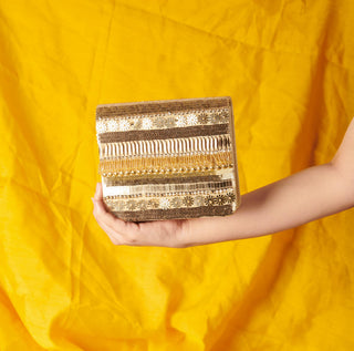 Gold inaayat clutch