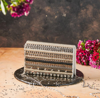 Silver sequcee clutch