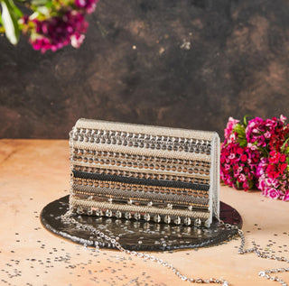 Silver sequcee clutch
