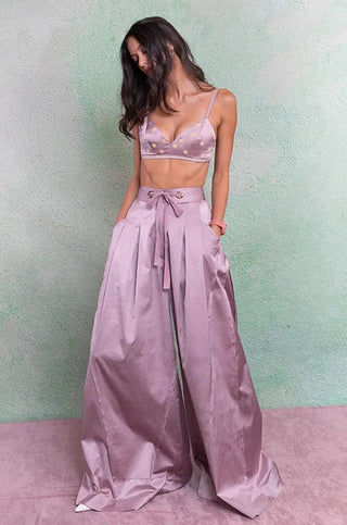 Purple pajama people trouser set