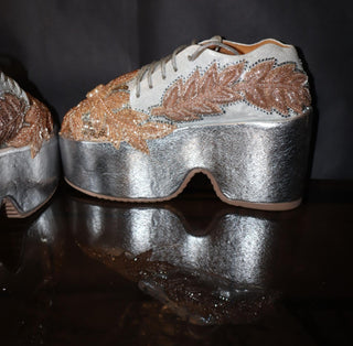 Twilight rose gold silver luxe sneakers