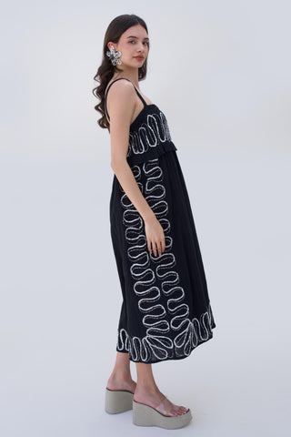 Black bonnes vacances ricks dress
