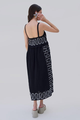 Black bonnes vacances ricks dress
