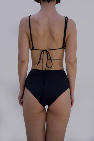 Black bonnes vacances kandy asymmetrical bikini