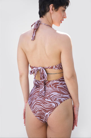 Brown bonnes vacances yala swimsuit