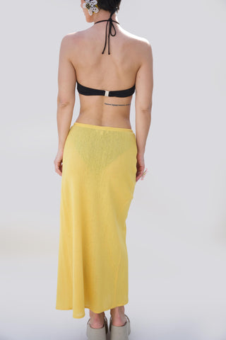 Yellow bonnes vacances sunflower pareo