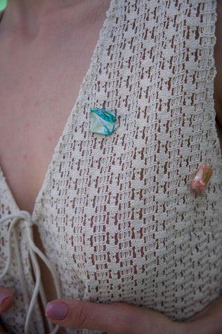 White bonnes vacances emra vest top with pant