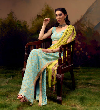 Skirt Set for Indian Wedding – Multicolor Naad Tarang by Muskkaan Kapadia