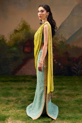 Skirt Set for Indian Wedding – Multicolor Naad Tarang by Muskkaan Kapadia