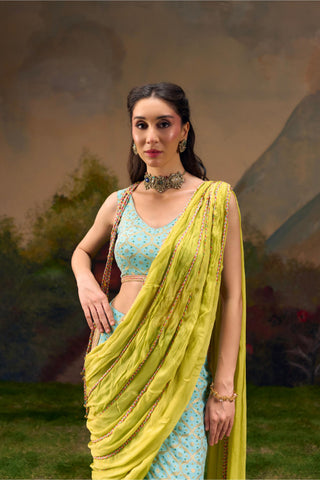 Skirt Set for Indian Wedding – Multicolor Naad Tarang by Muskkaan Kapadia