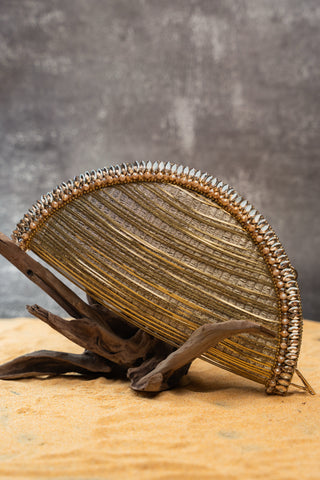 Gold hinted dome clutch, view 4, by Nayaab by Sonia at Mrs. G