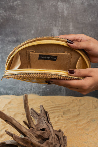 Gold hinted dome clutch, view 5, by Nayaab by Sonia at Mrs. G