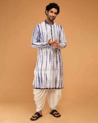 Blue mirror kurta set