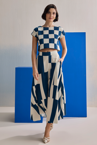 Skirt Set for Contemporary Wear - Navy Marina Club Riviera Skirt Set by Zazu at Mrs. G