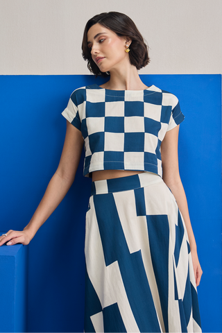 Skirt Set for Contemporary Wear - Navy Marina Club Riviera Skirt Set by Zazu at Mrs. G