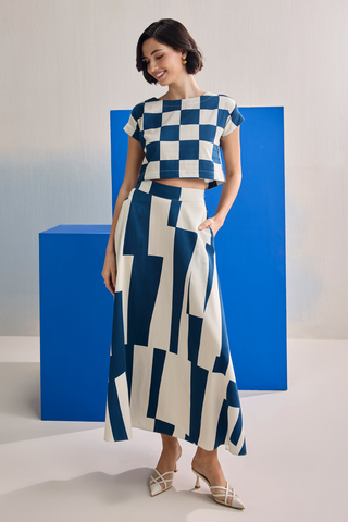 Skirt Set for Contemporary Wear - Navy Marina Club Riviera Skirt Set by Zazu at Mrs. G
