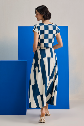 Skirt Set for Contemporary Wear - Navy Marina Club Riviera Skirt Set by Zazu at Mrs. G
