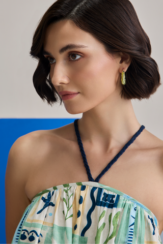 Short Dress for Contemporary Wear - Mint Marina Club Coastal Short Dress by Zazu at Mrs. G