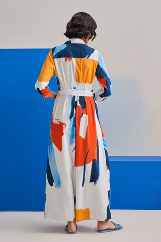 Maxi Dress for Contemporary Wear - Azure Marina Club Tide Maxi Dress by Zazu at Mrs. G