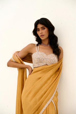 Saree Indian Wedding - Gold Manya Saree by Chamee & Palak