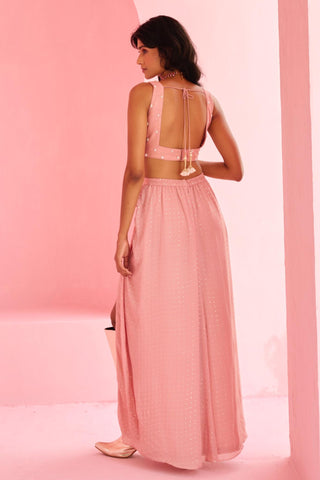 Jacket Set Traditional Wear - Pink Ines Jacket Set by Chamee & Palak