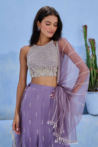 Lehenga Indian Wedding - Purple Sara Lehenga by Chamee & Palak