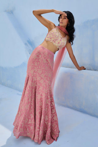 Lehenga Indian Wedding - Pink Fiza Lehenga by Chamee & Palak
