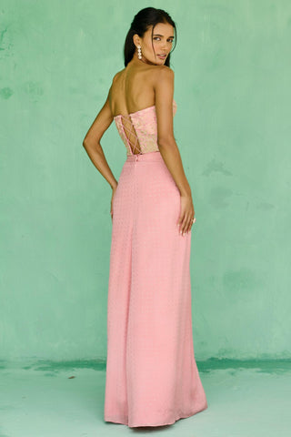 Slit Skirt Set Traditional Wear - Pink Esita Skirt by Chamee & Palak
