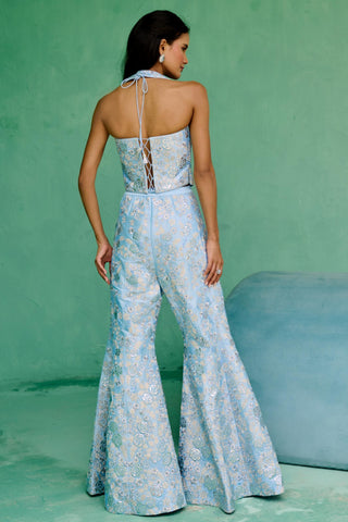 Palazzo Set Traditional Wear - Blue Mahin Palazzo Set by Chamee & Palak