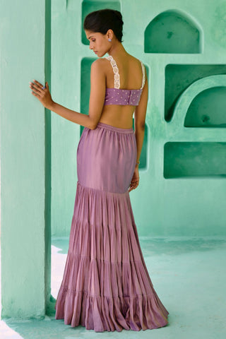 Lehenga Indian Wedding - Purple Fida Lehenga by Chamee & Palak