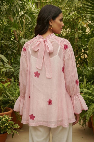 Top Contemporary Wear - Pink Floral by The Loom Art