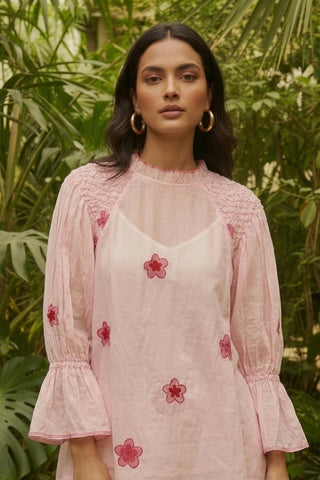 Top Contemporary Wear - Pink Floral by The Loom Art