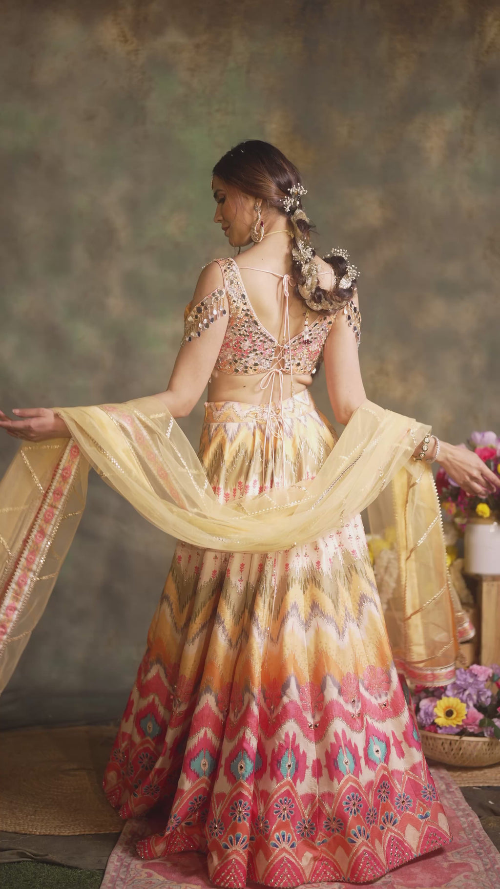 Lehenga Set for Indian Wedding - Colourburst Sheesh Edit by Archana Kochhar