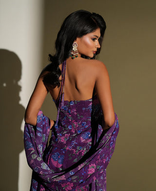 Palazzo Set Traditional Wear - Purple Florence Palazzo by Kiyohra