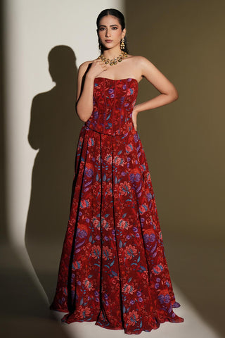 Lehenga Indian Wedding - Red Scarlet Lehenga by Kiyohra