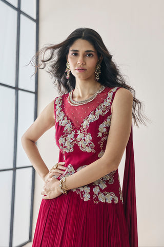 Gown for Indian Wedding - Pink Material Girl Evelina Gown by Seema Thukral at Mrs. G