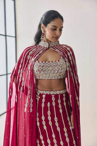 Skirt Set for Indian Wedding - Pink Material Girl Eleanor Skirt Set by Seema Thukral at Mrs. G